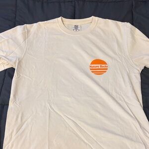 Comfort Colors Cream Tee with Orange Graphic